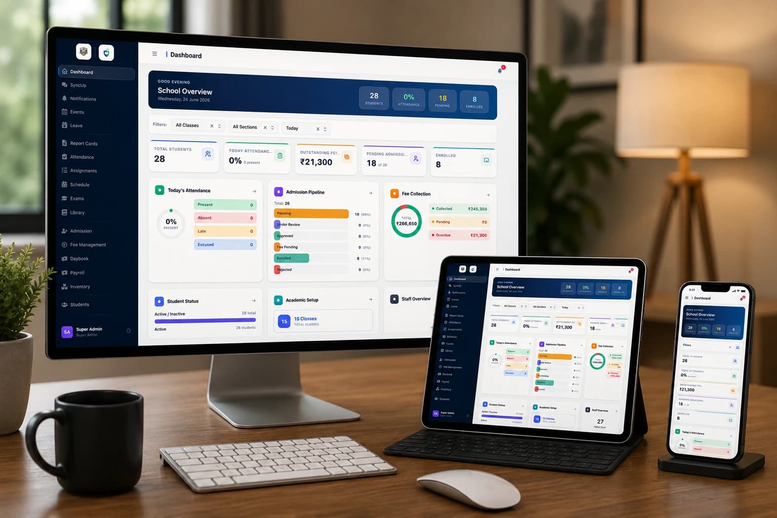 School Ease across web, tablet, and mobile